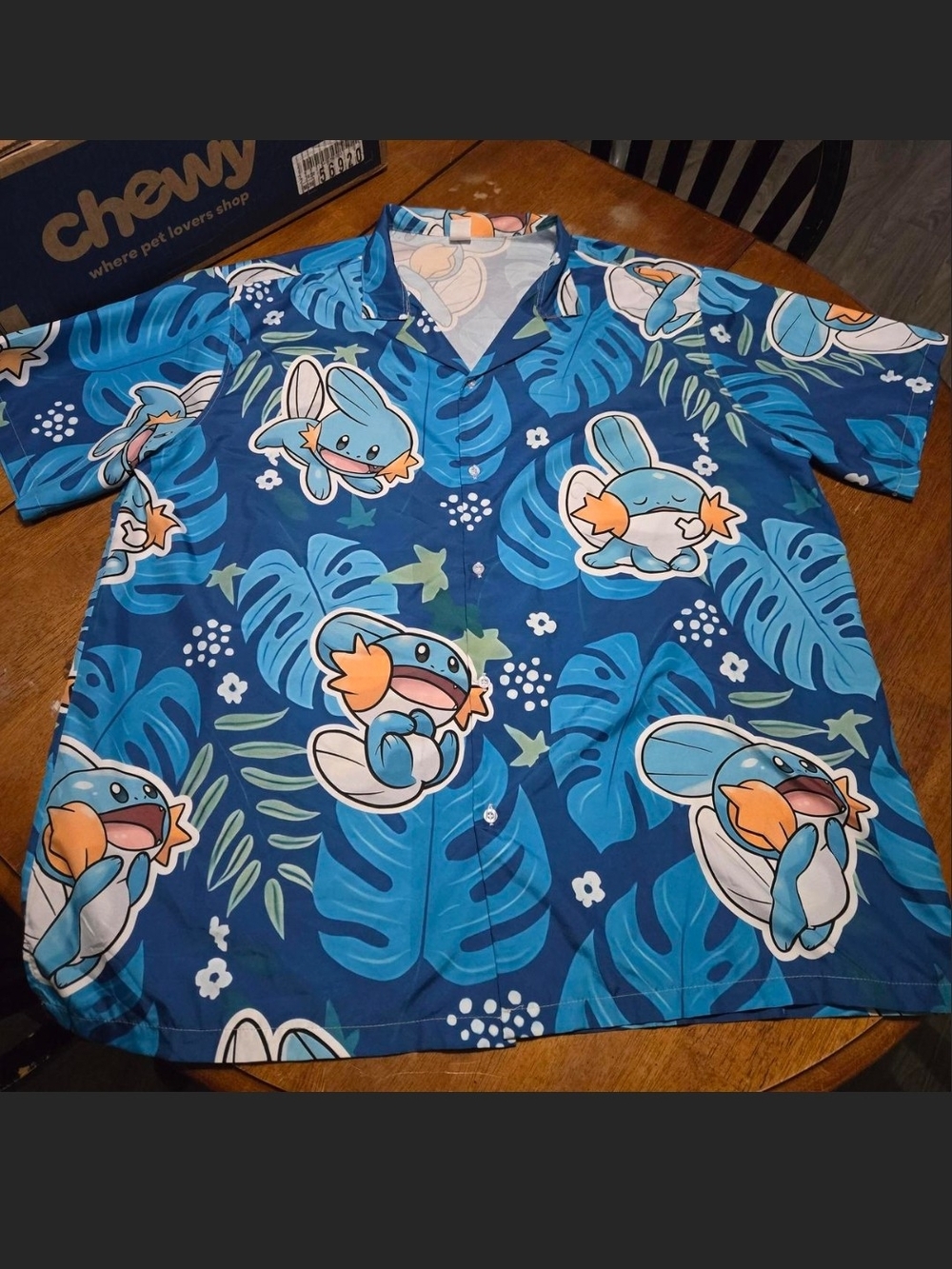Mudkip Pokemon Mens Button Up Shirt